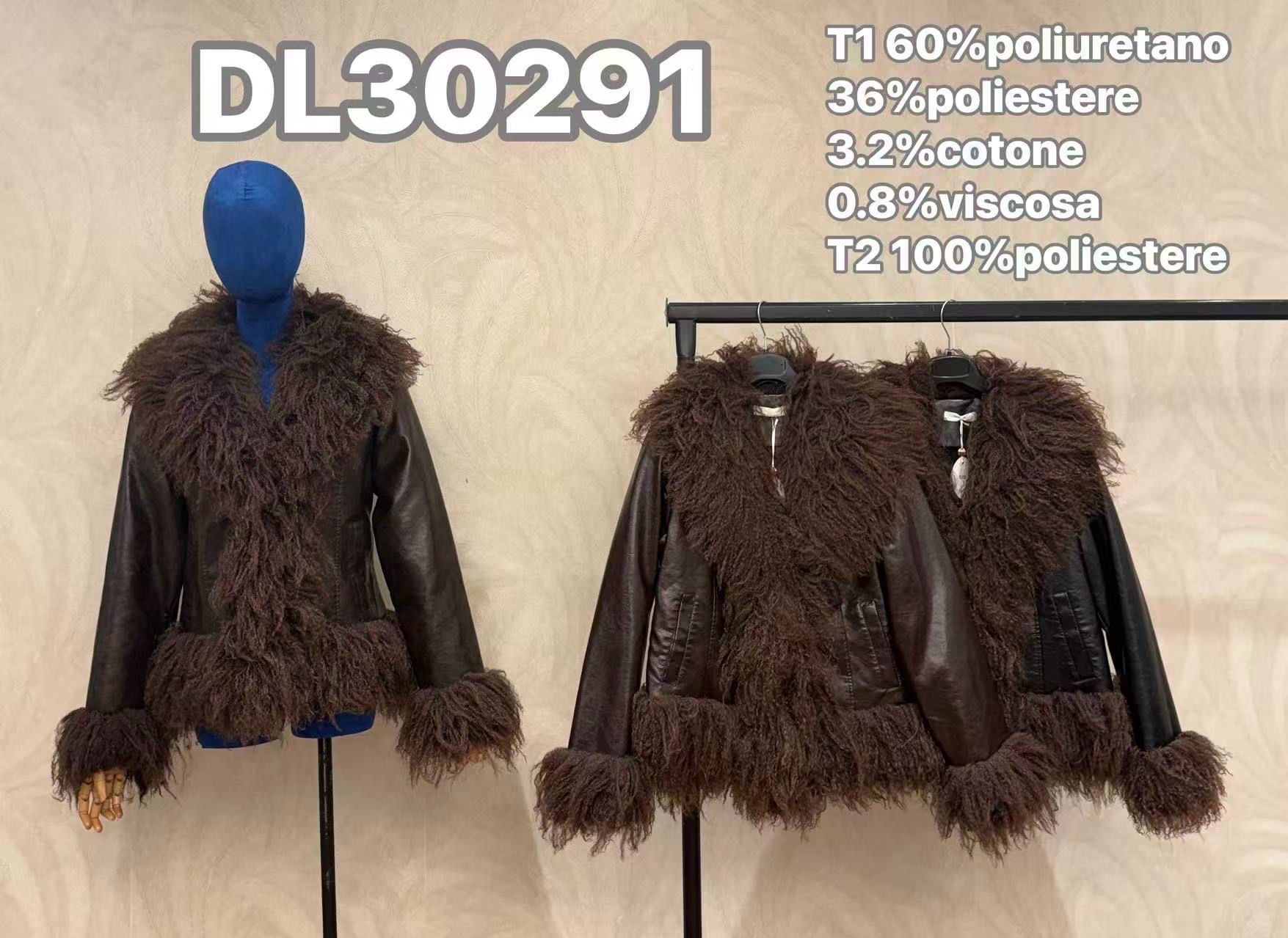 Faux-Leather Jacket with Fur Collar