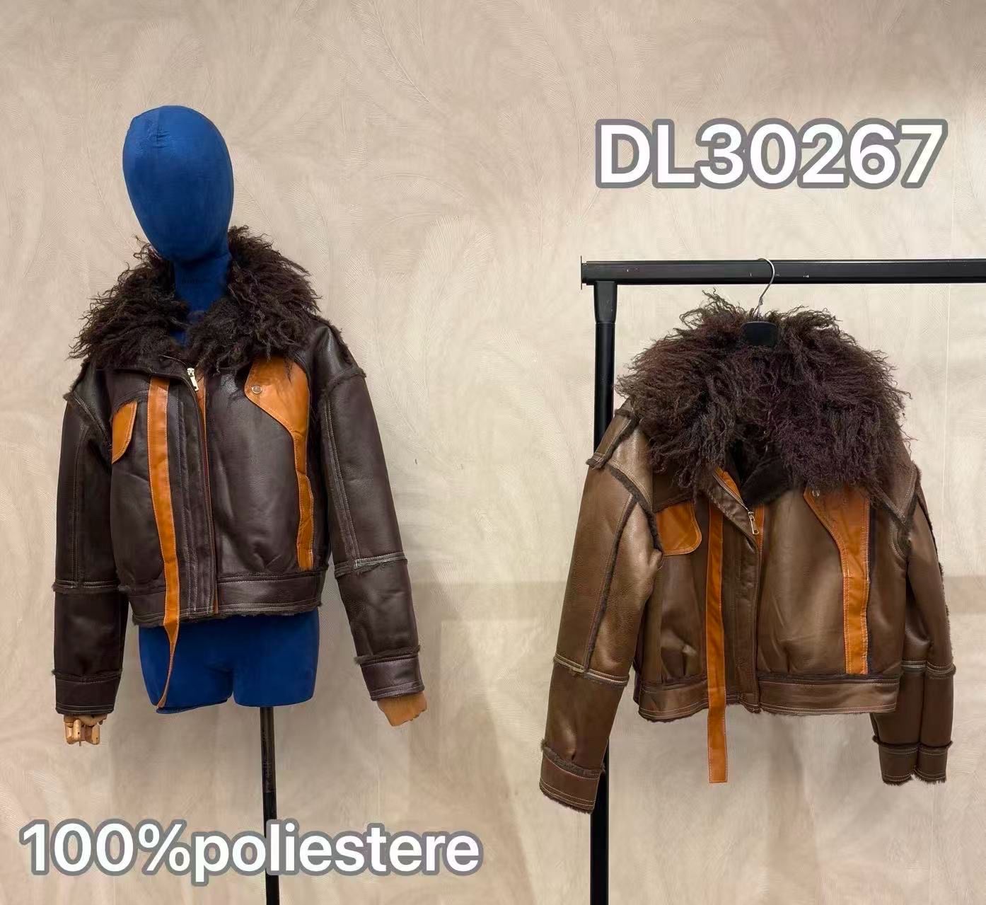 Cropped Pilot Jacket with Collar