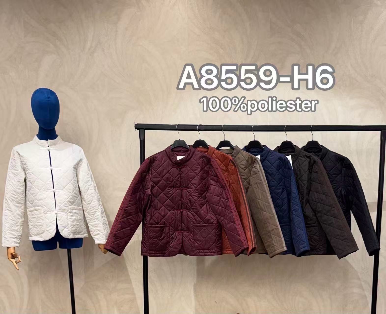 Quilted Stand-Collar Jacket