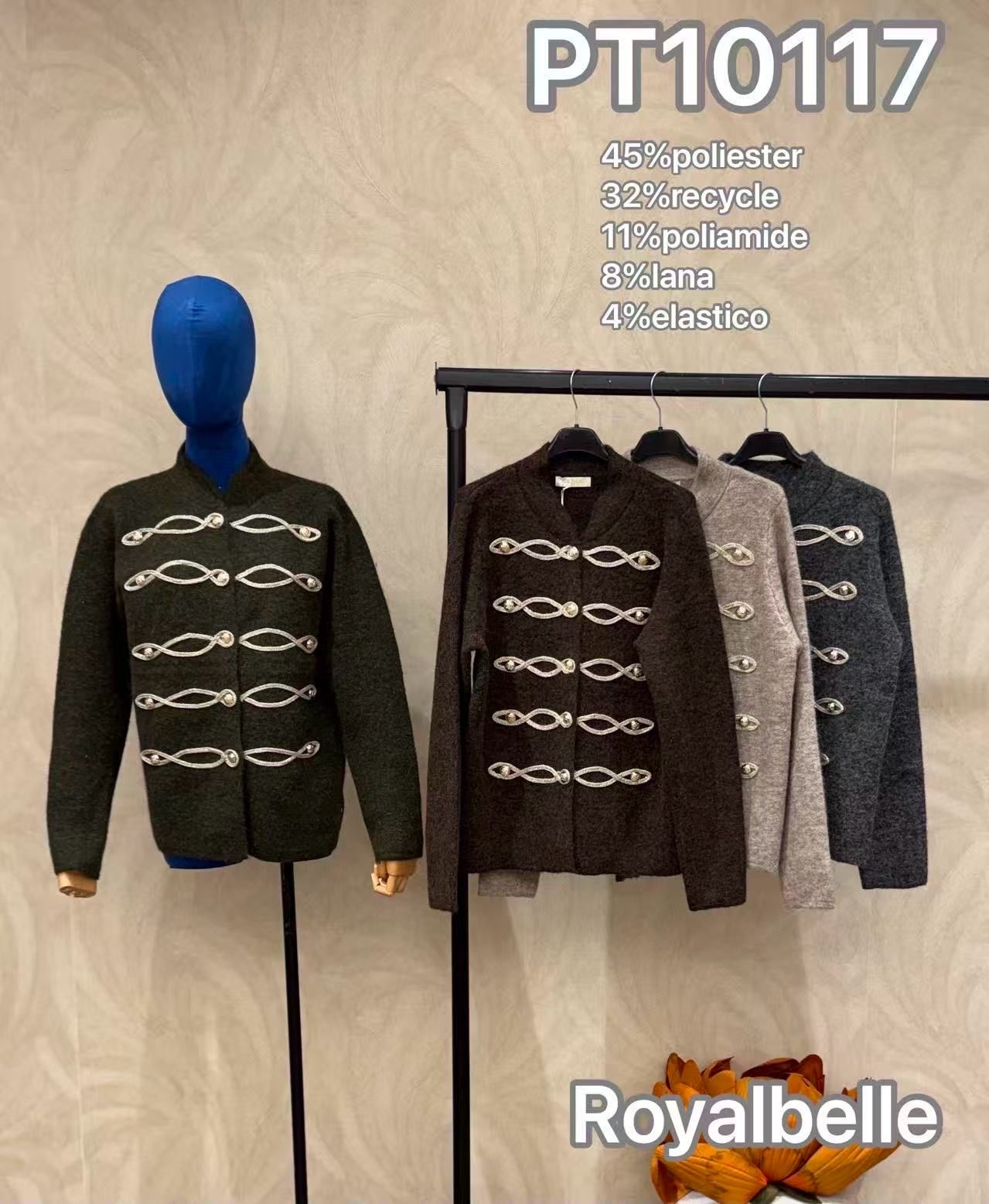 Cropped Stand-Collar Cardigan
