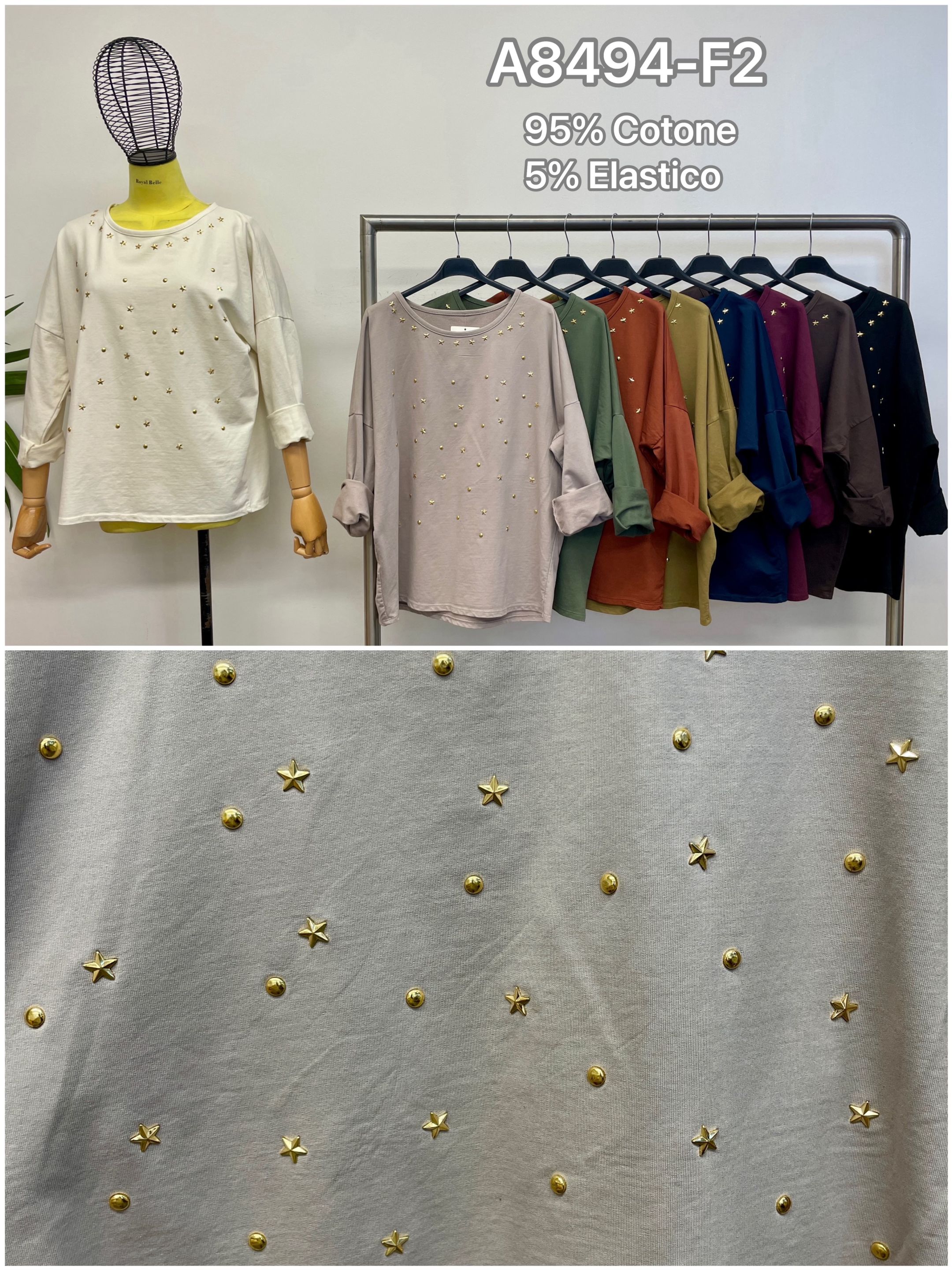 Oversized Studded Sweatshirt