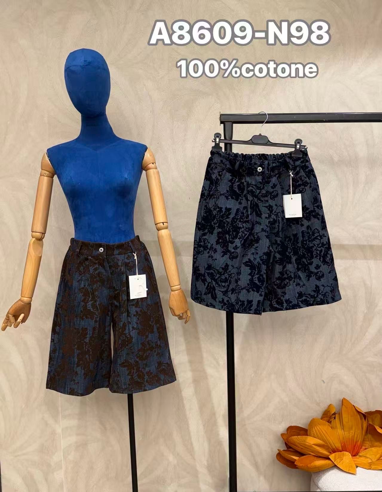 High‑Waist Bermuda Shorts