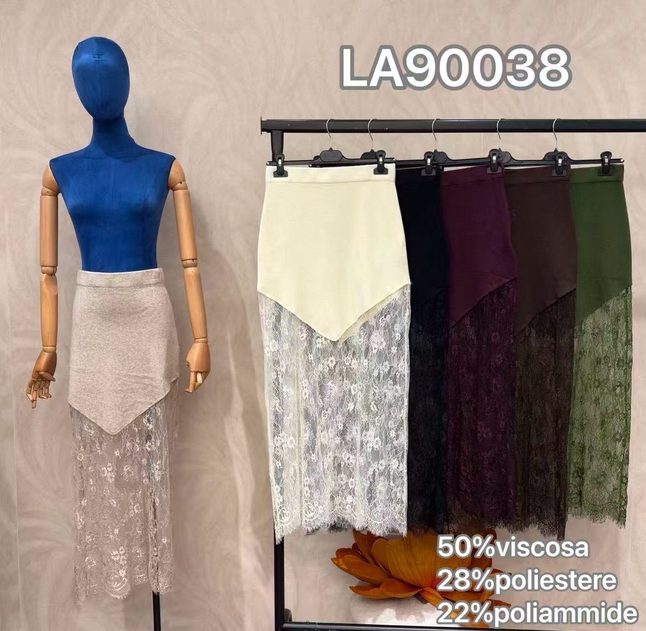 Lace Midi Pencil Skirt