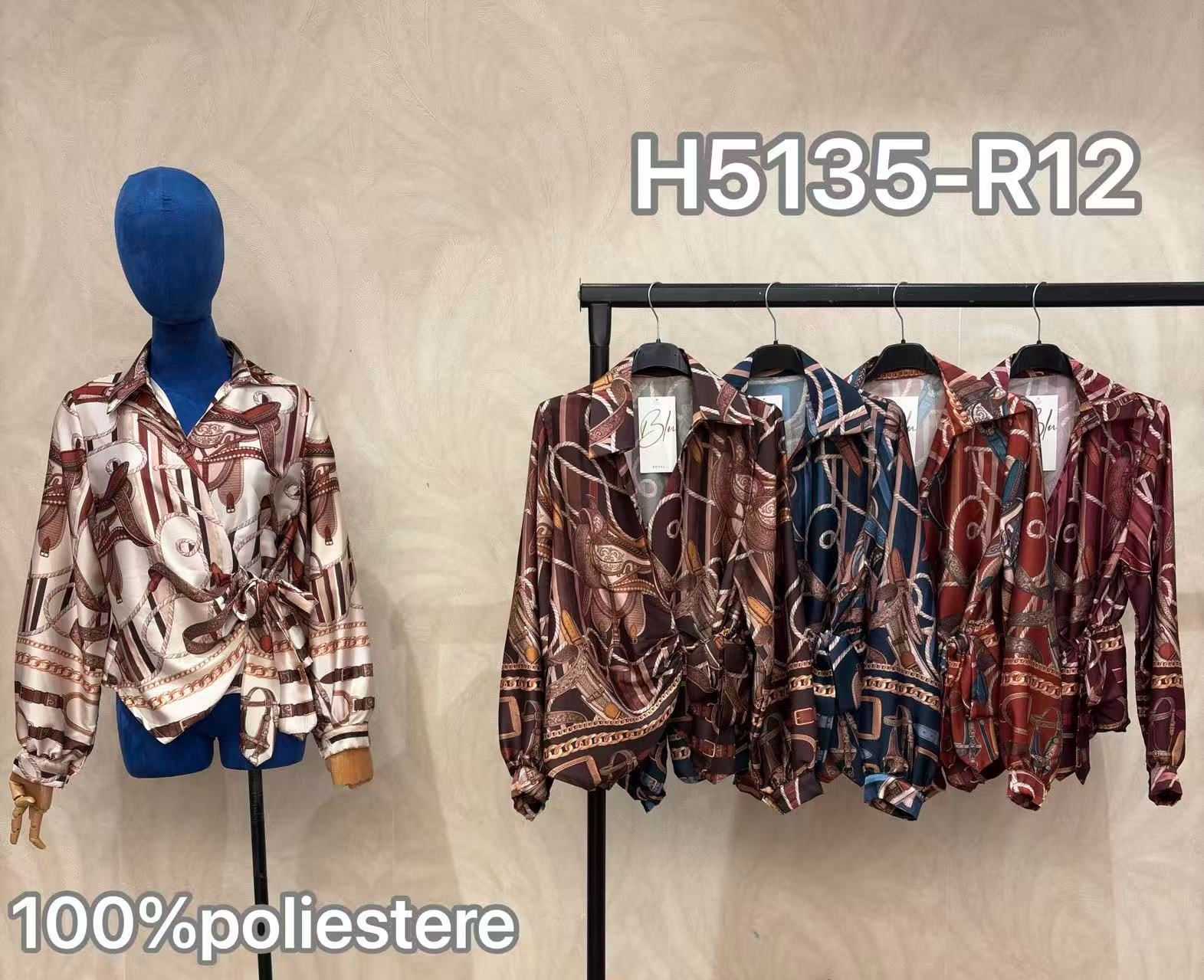 Paisley Tie-Waist Shirt Blouse
