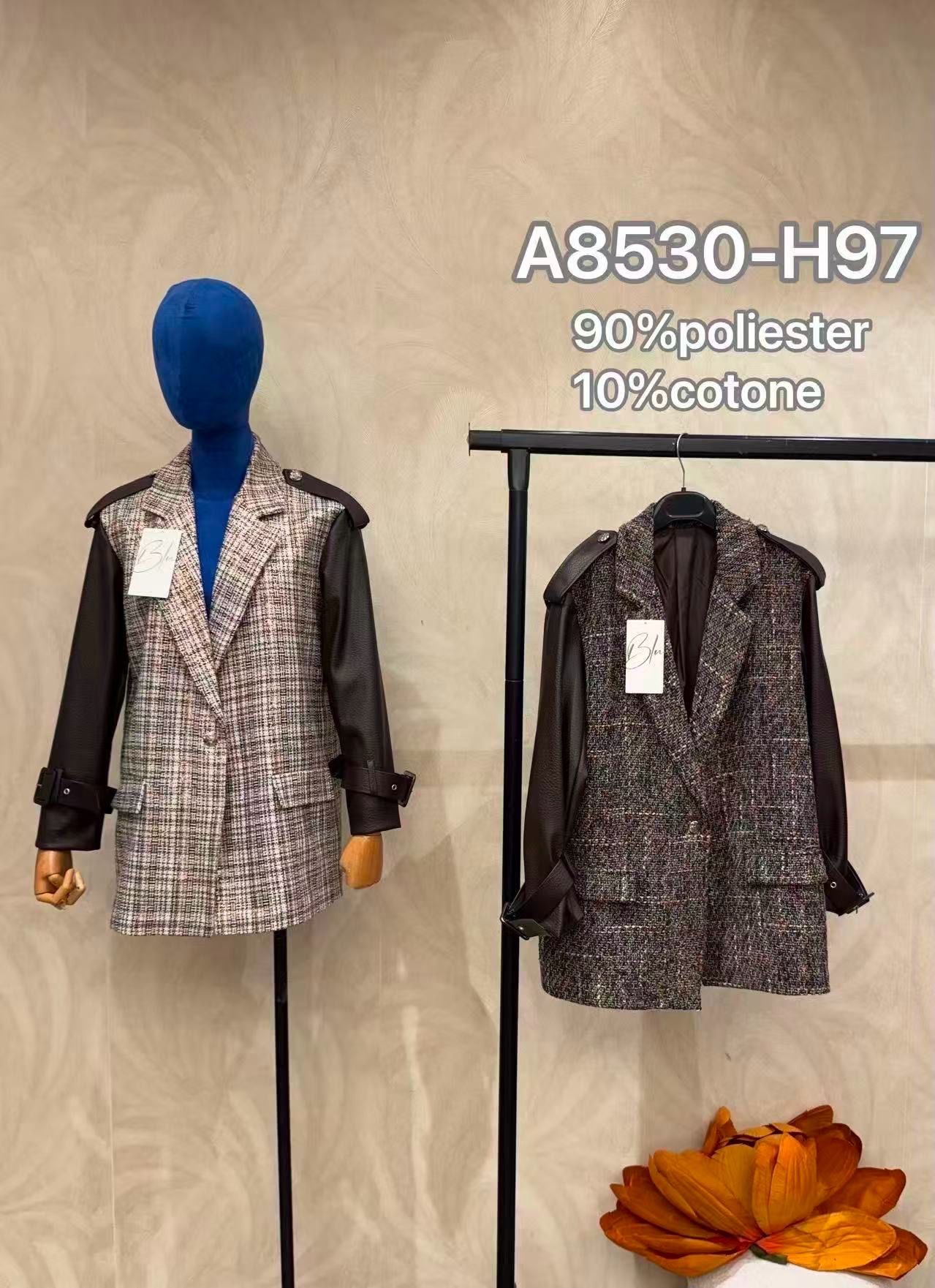 Tweed Jacket with Lapels