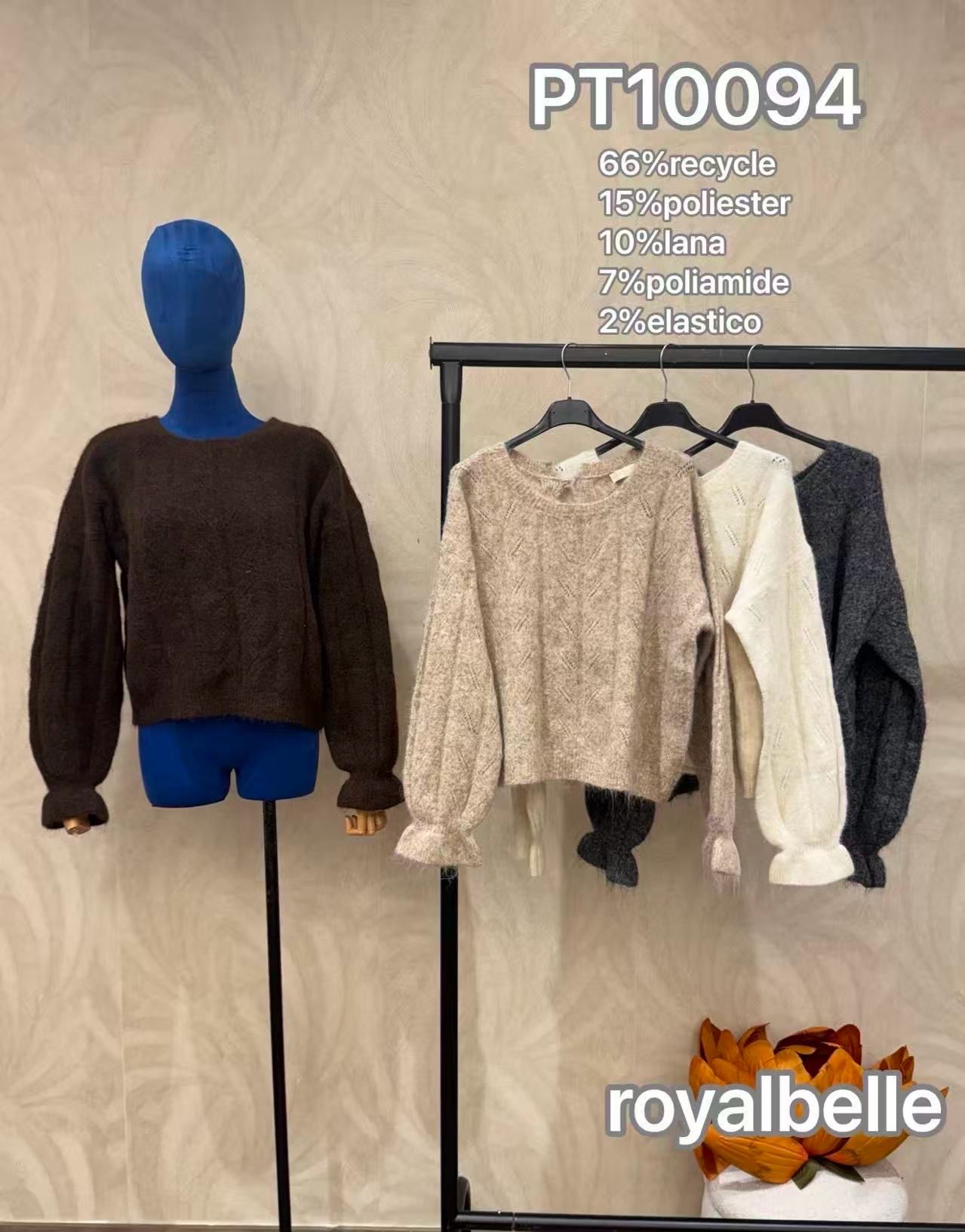 Puffed-Sleeve Sweater