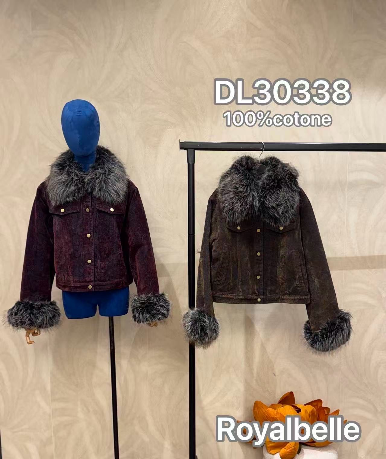 Trucker Jacket with Faux-Fur Collar