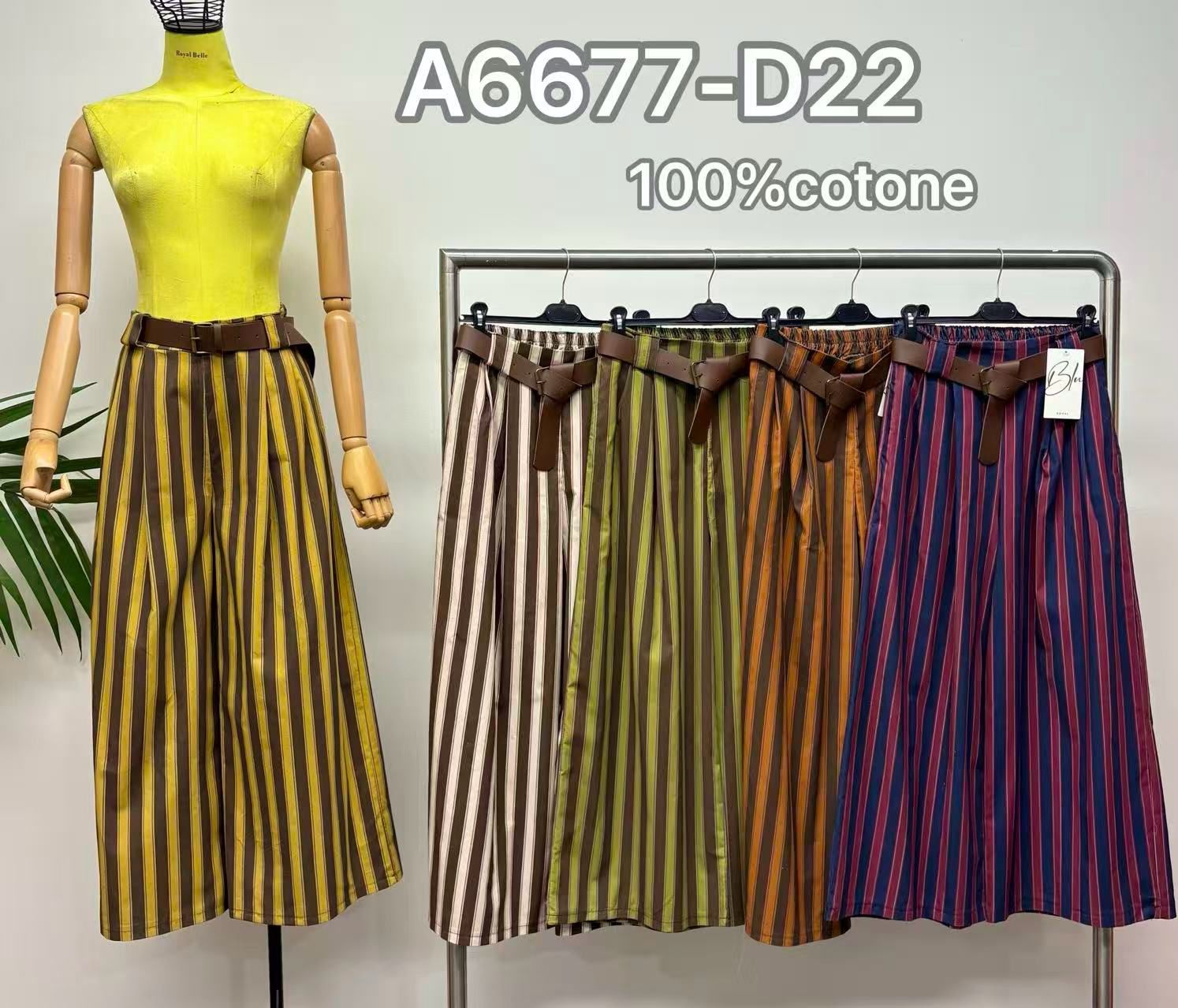 High‑Waist Palazzo Trousers