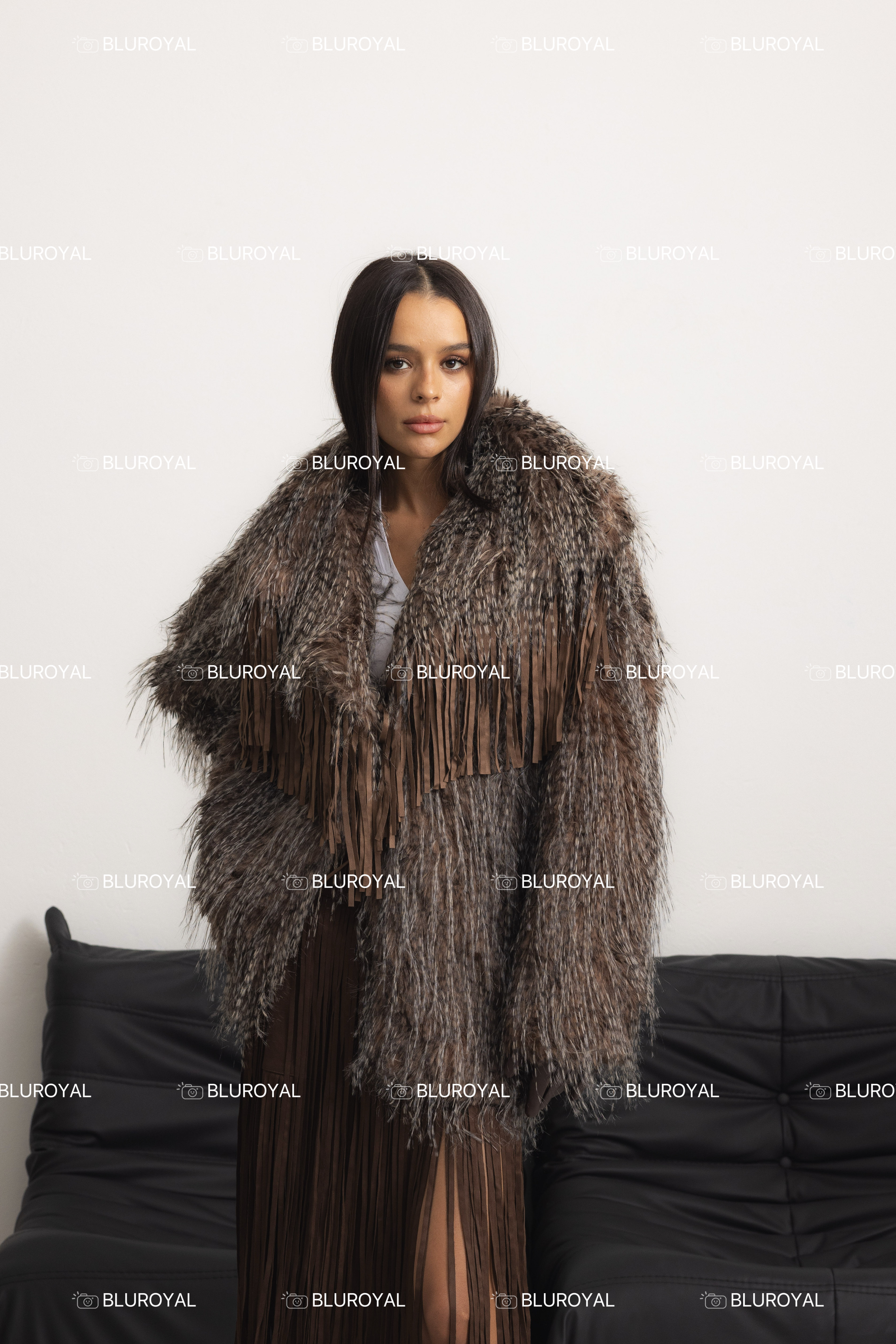 Midi Fringe Coat