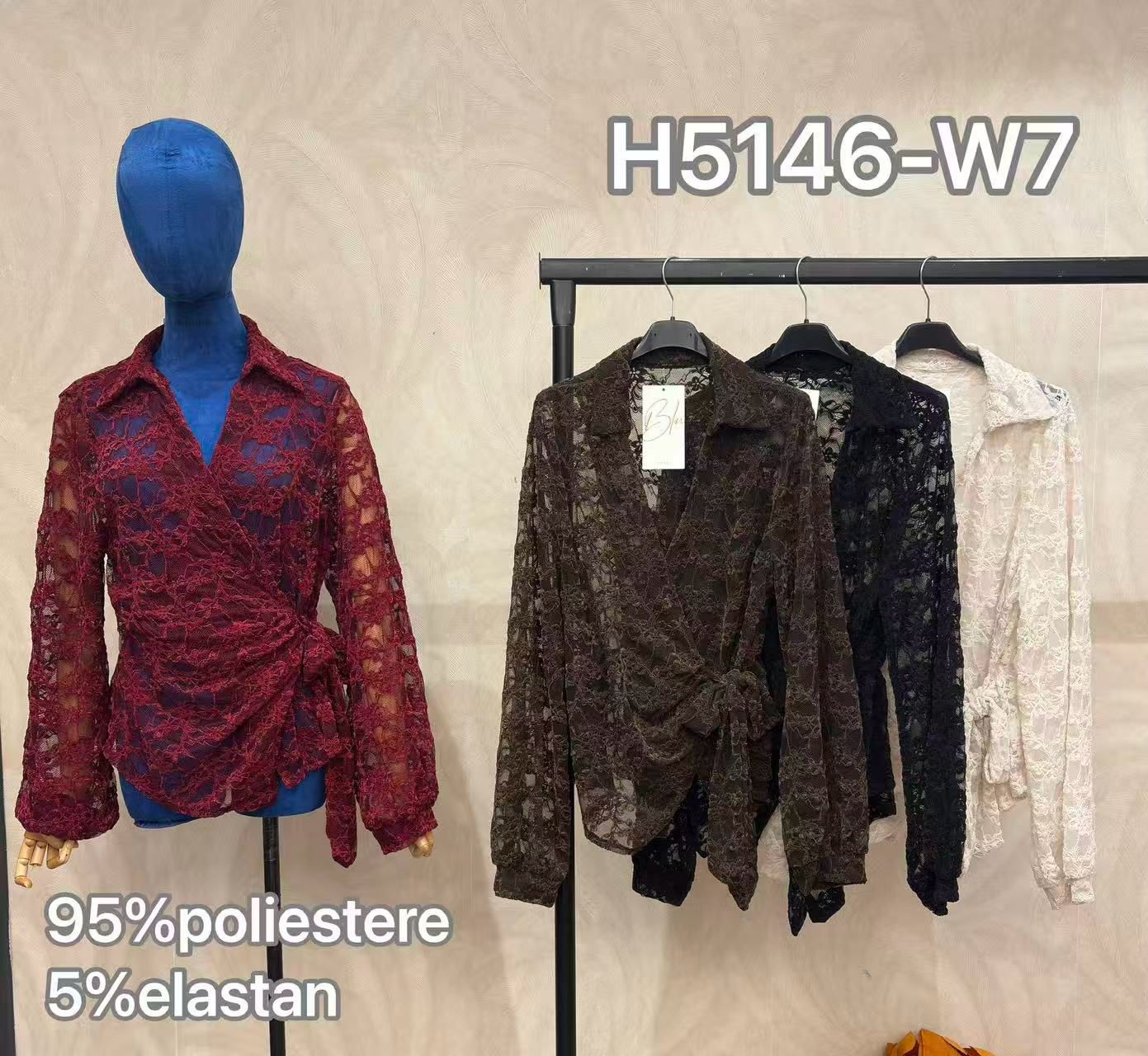 Wrap Lace Blouse