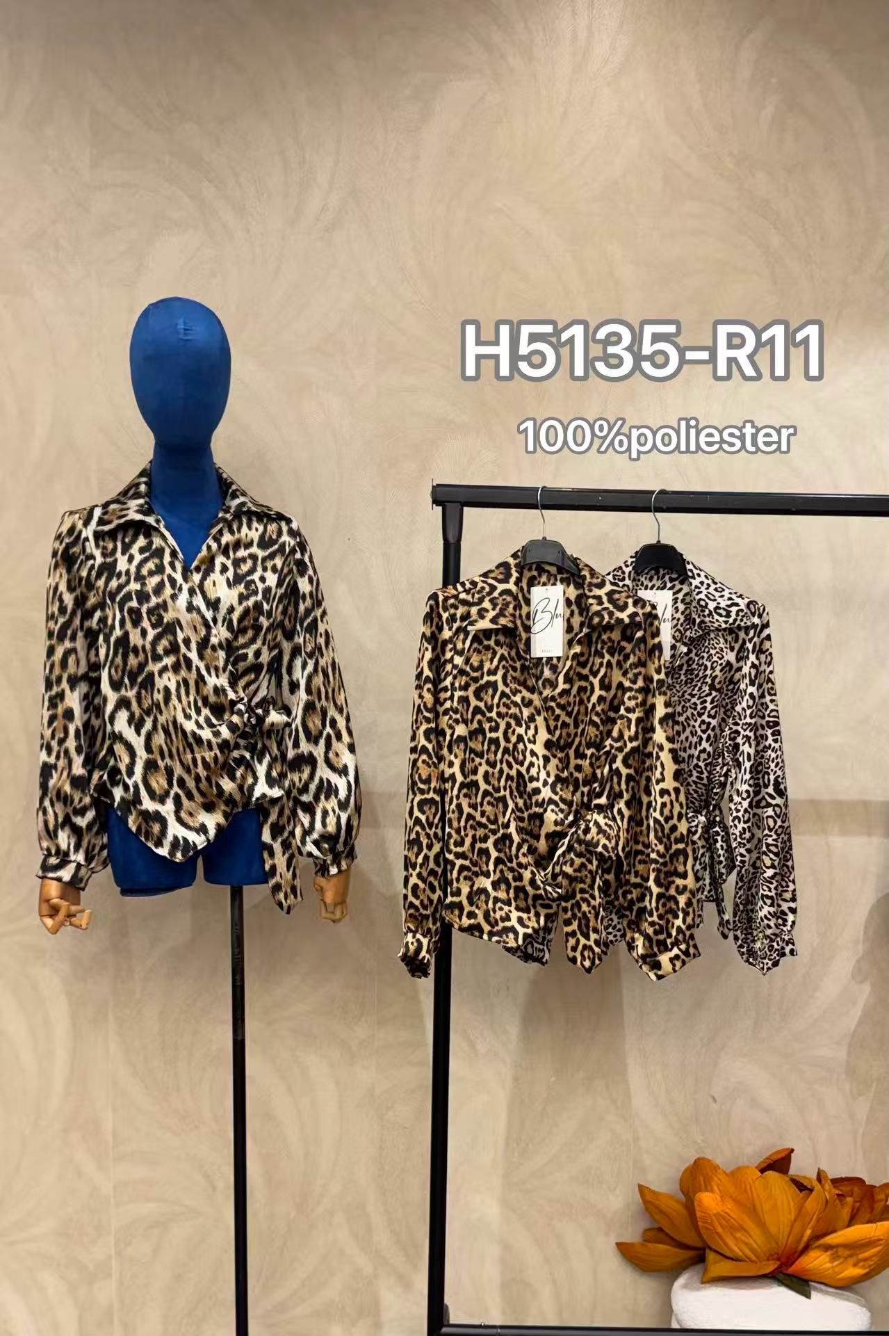 Wrap Shirt with Collar