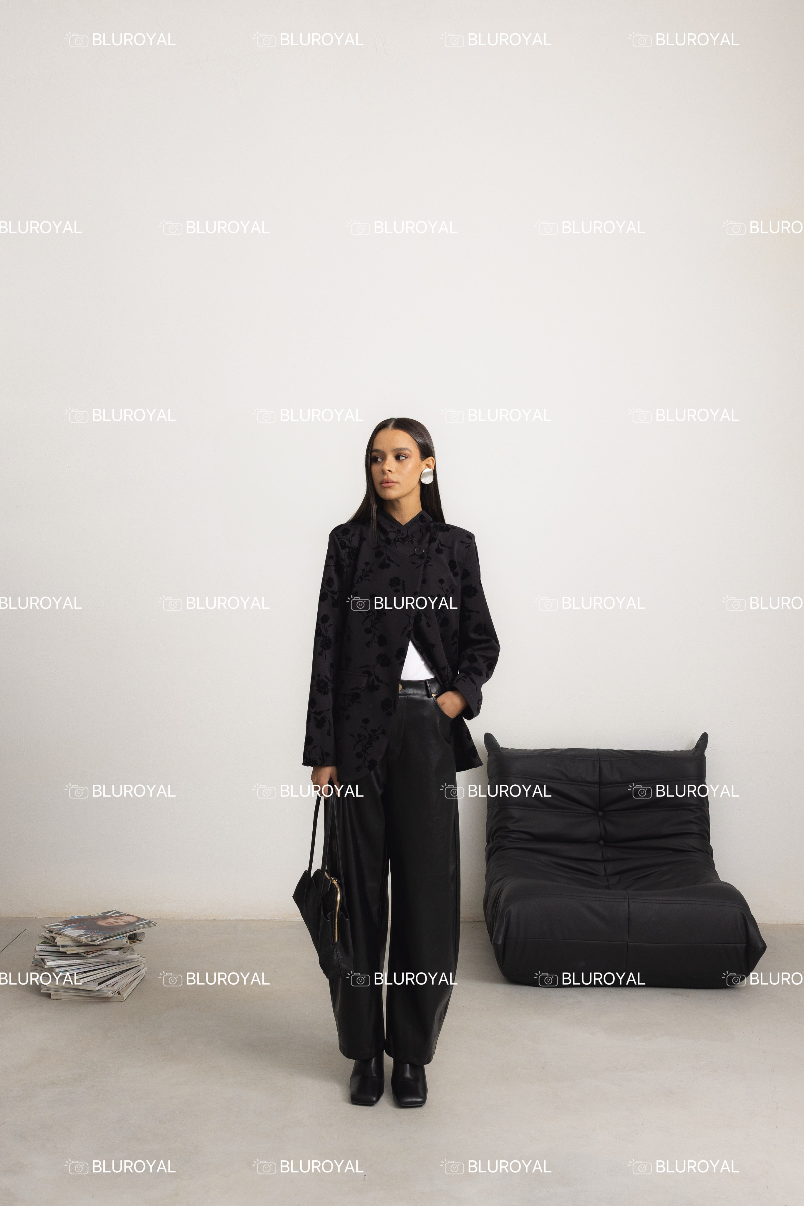 Straight High-Waist Trousers