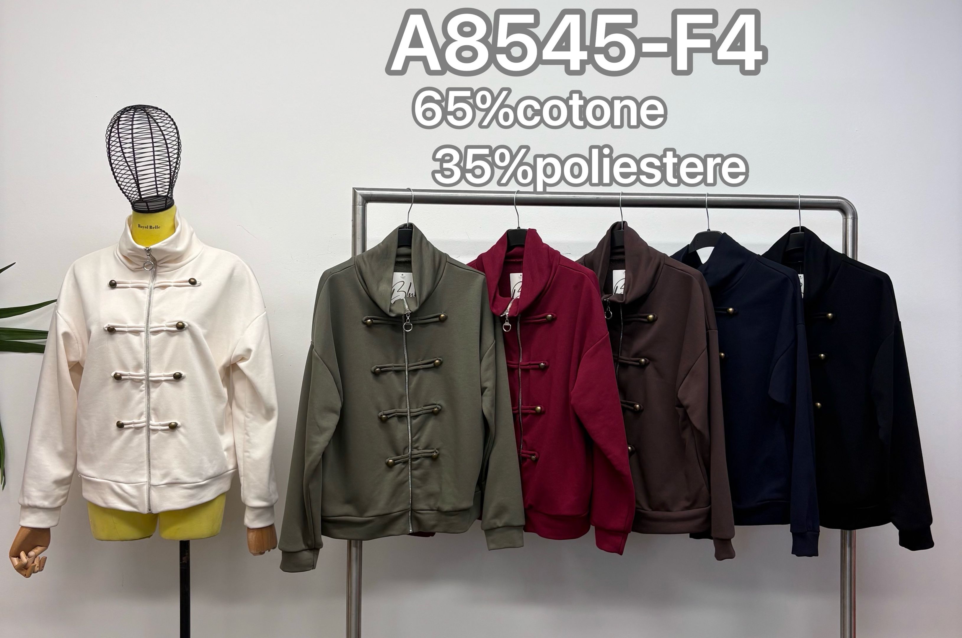 Bomber Jacket with Stand Collar
