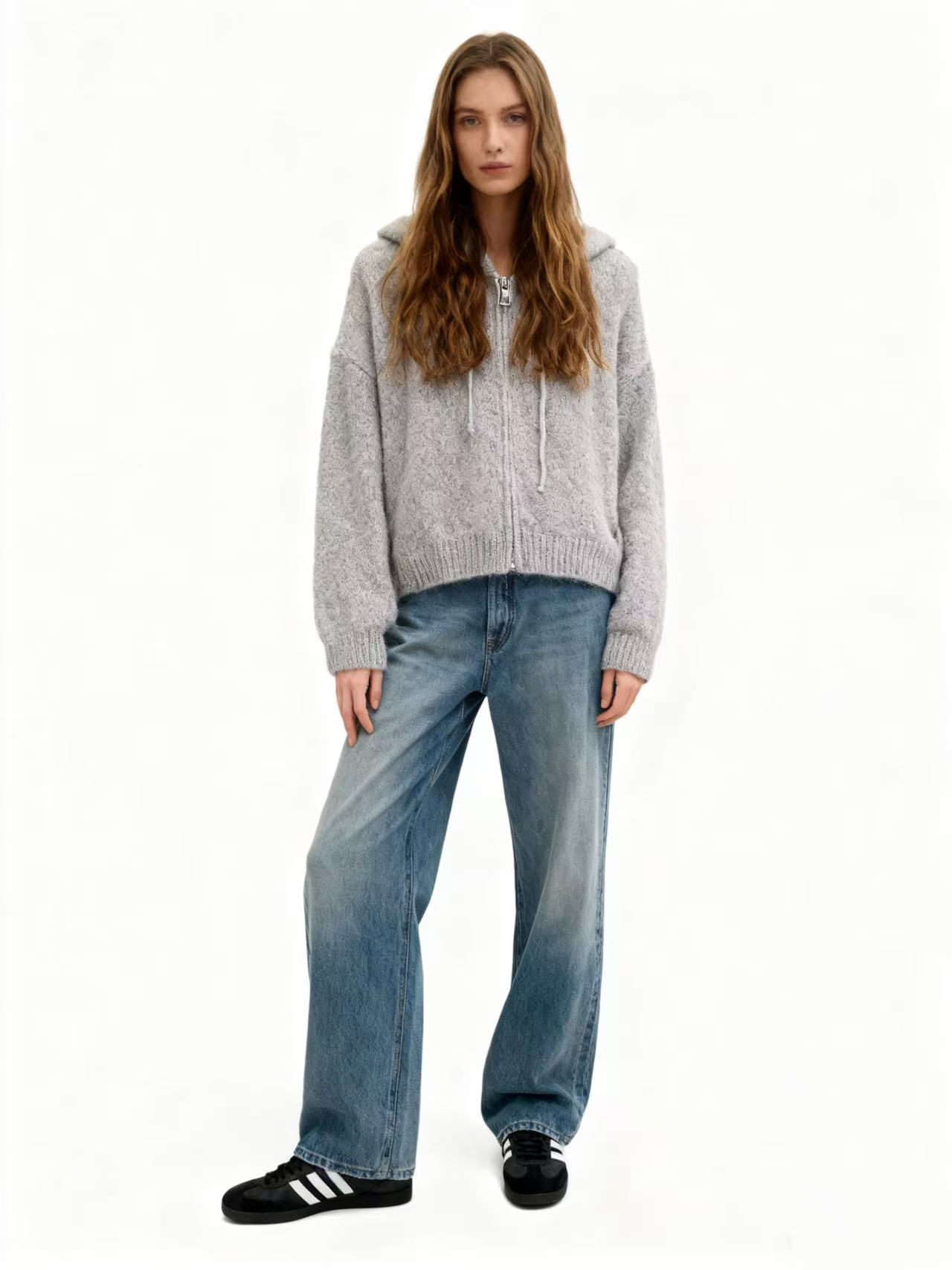 Oversize Hooded Cardigan