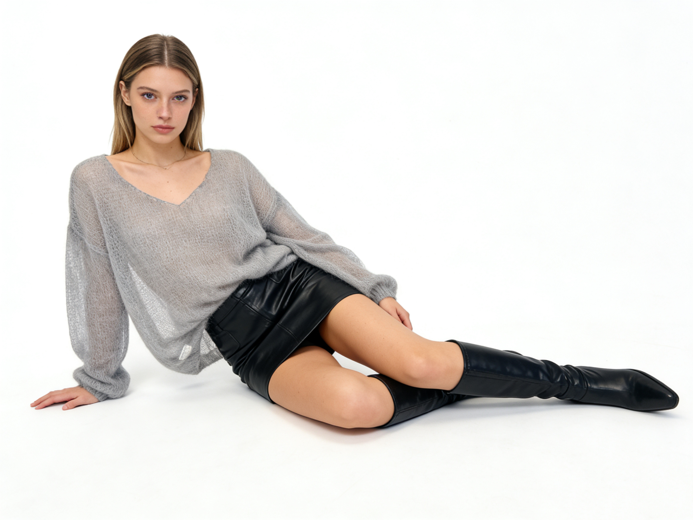 Relaxed V‑Neck Sweater
