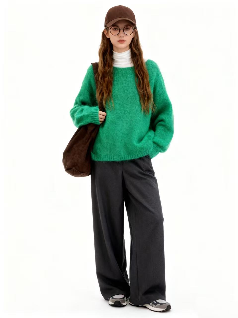 Relaxed Hip-Length Mohair Sweater