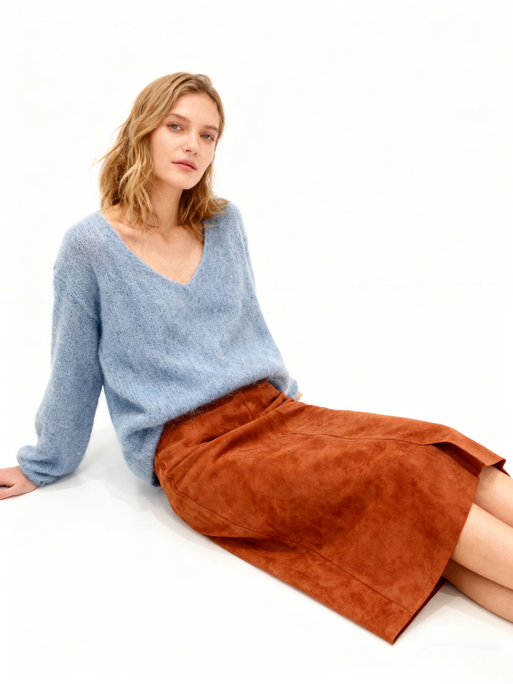 Oversized V‑Neck Sweater