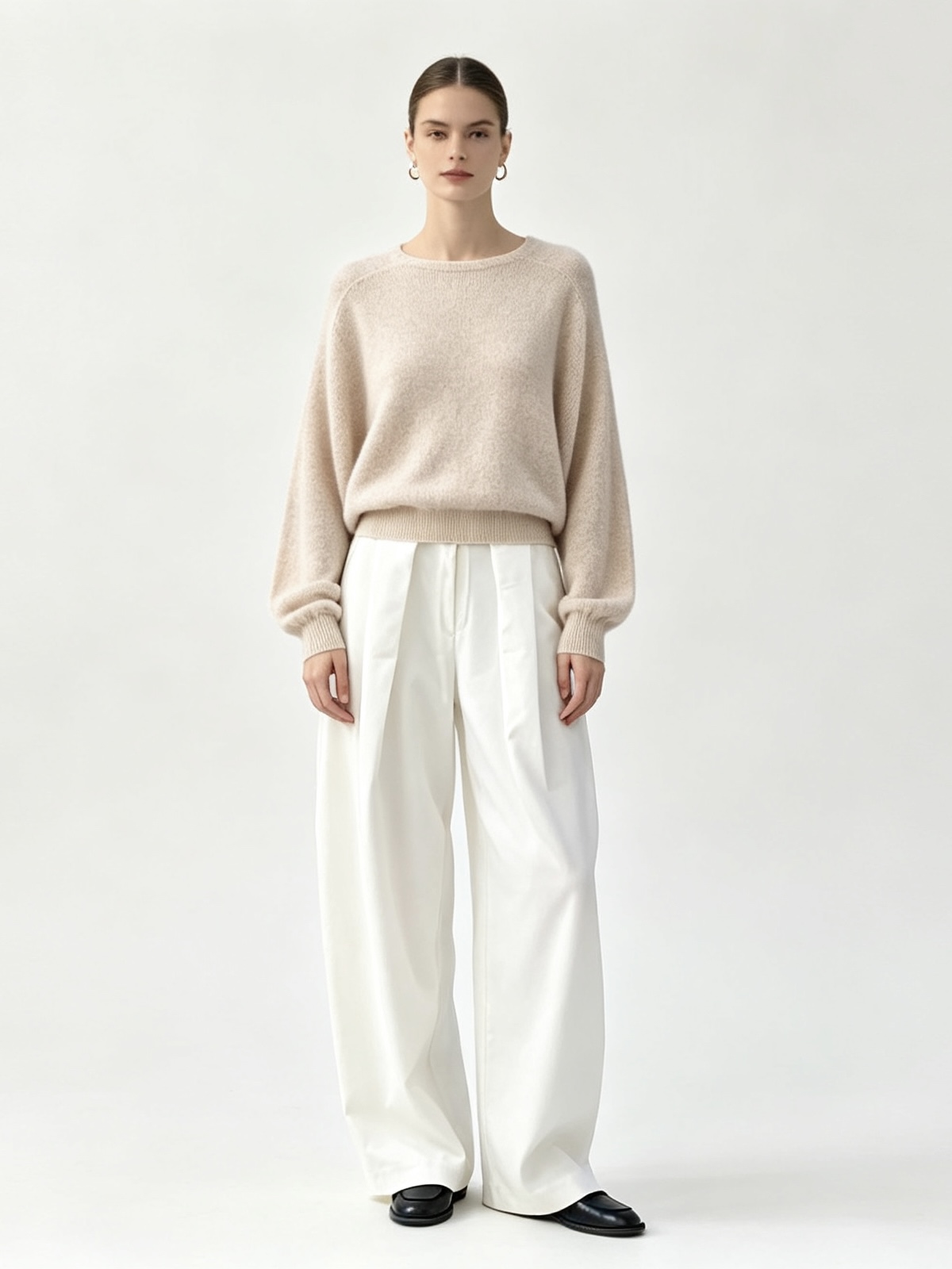 Oversized Balloon-Sleeve Sweater