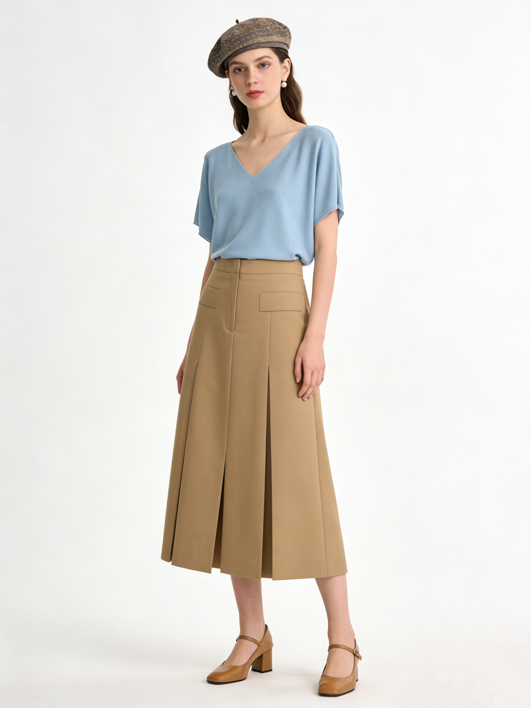Relaxed V‑Neck Blouse