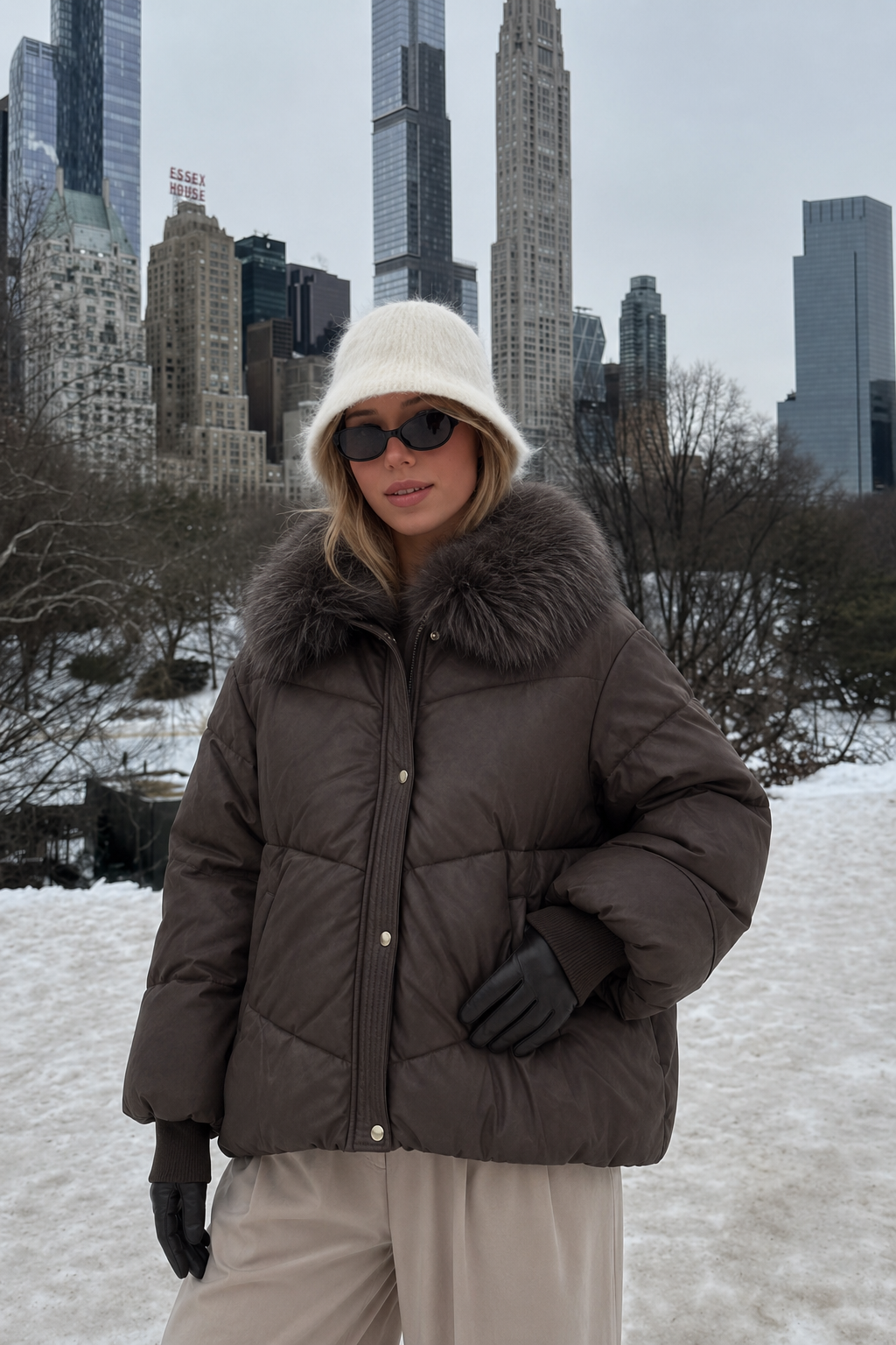 Quilted Jacket with Collar