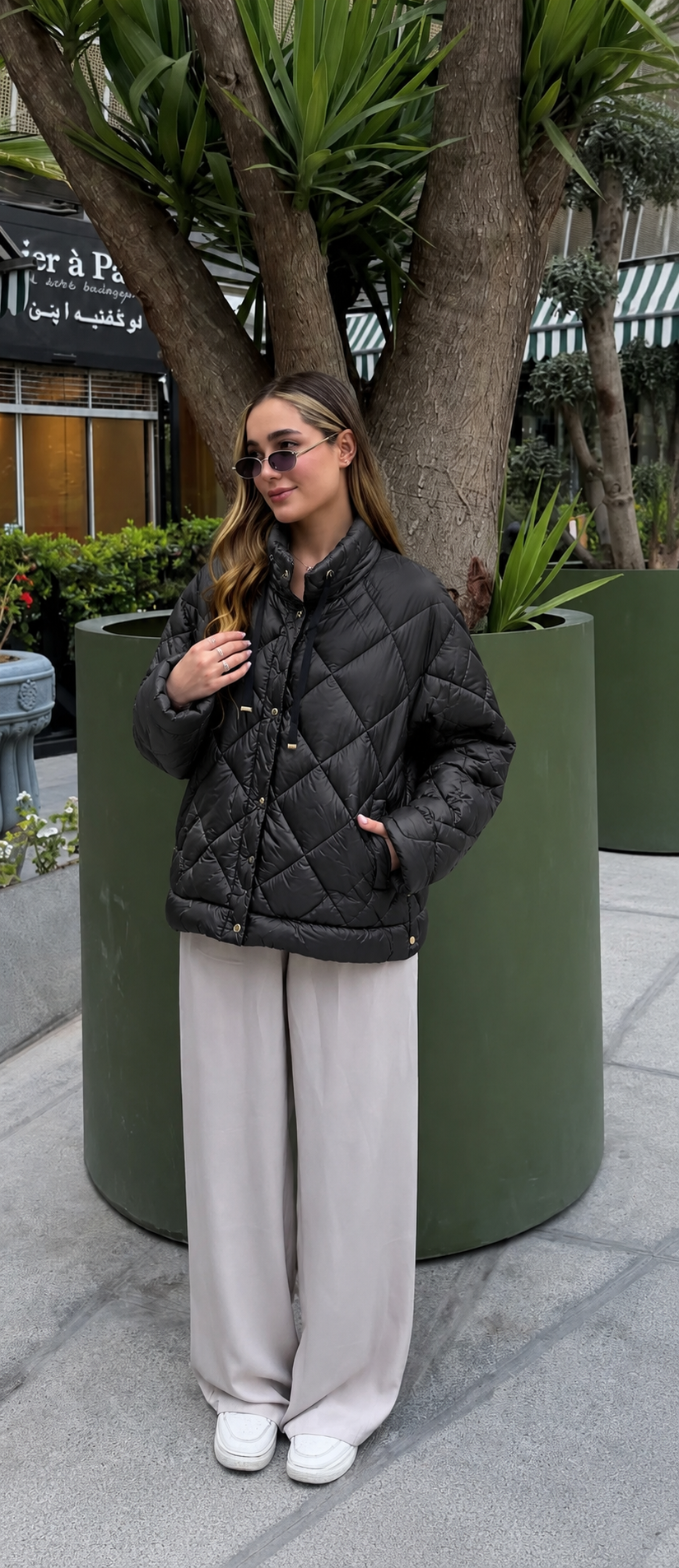 Oversize Funnel-Neck Jacket