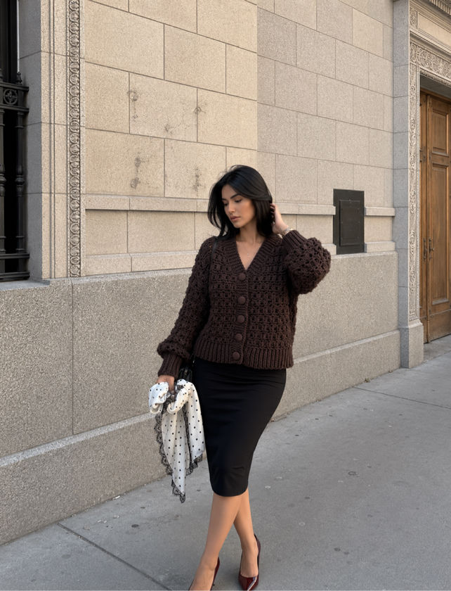 Relaxed V‑Neck Cardigan