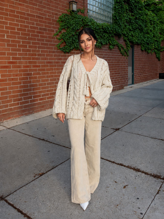 Oversized Tie-Waist Cardigan