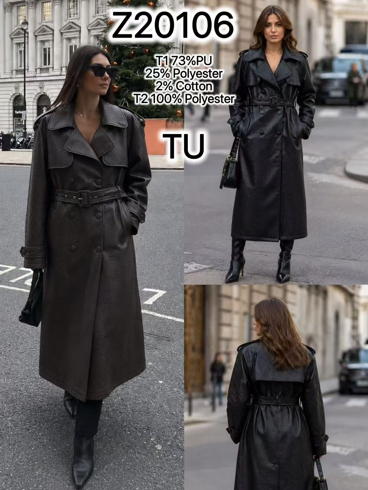 Midi Trench Coat with Collar