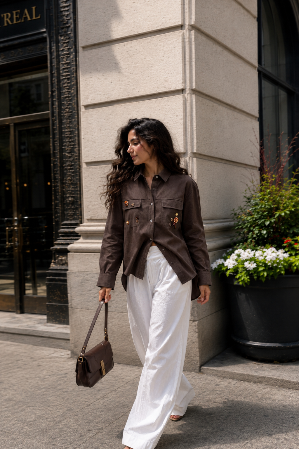 Regular-Fit Shirt with Embroidery