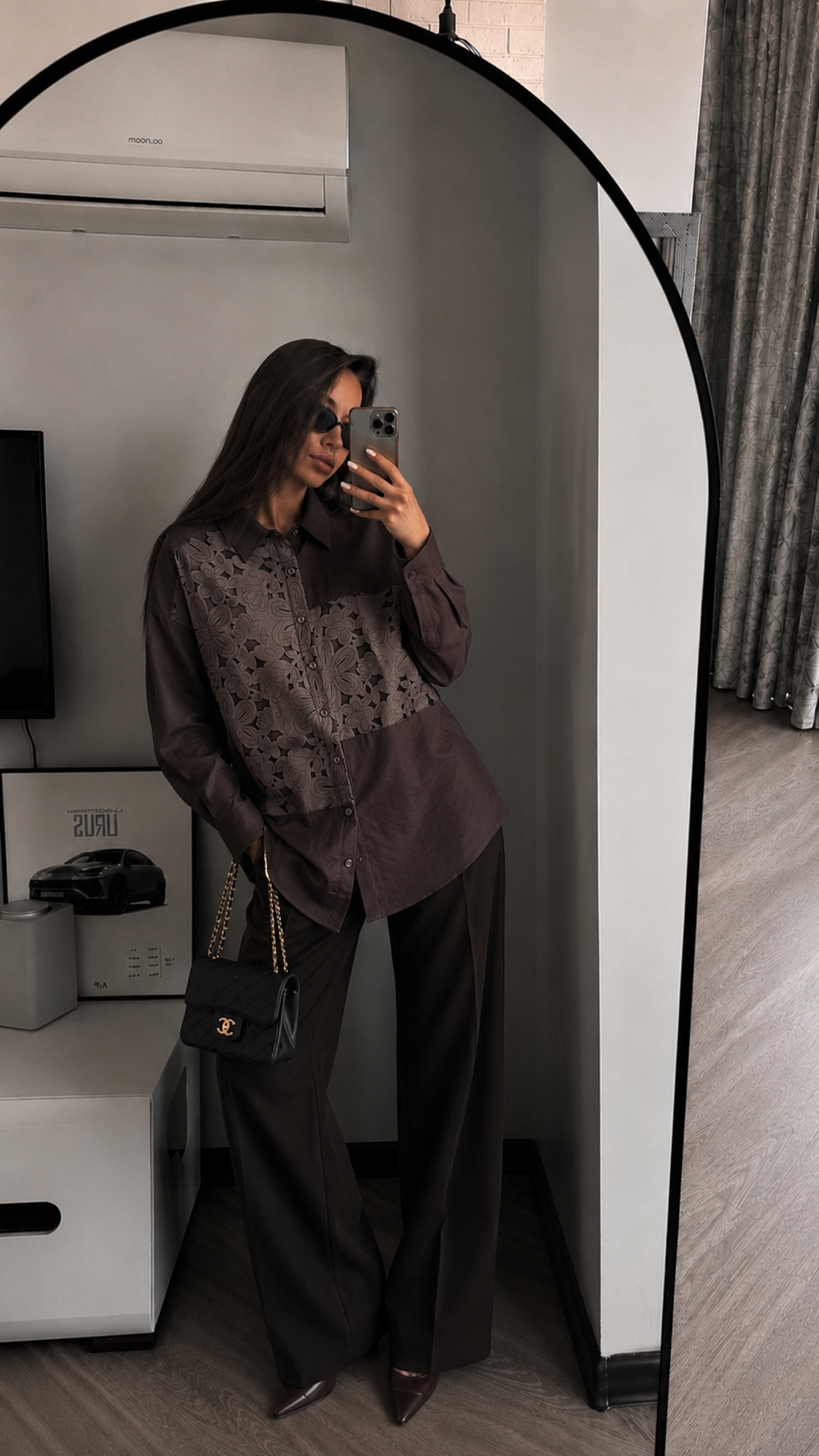 Extended Shirt with Collar