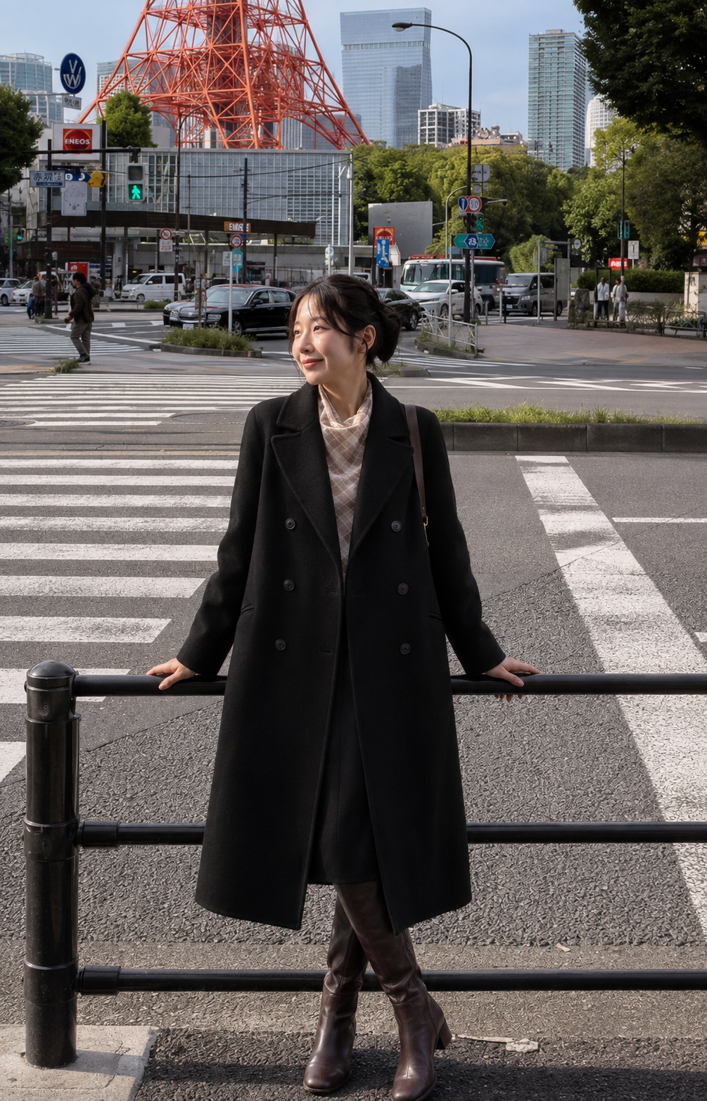 Midi Coat with Notched Lapels