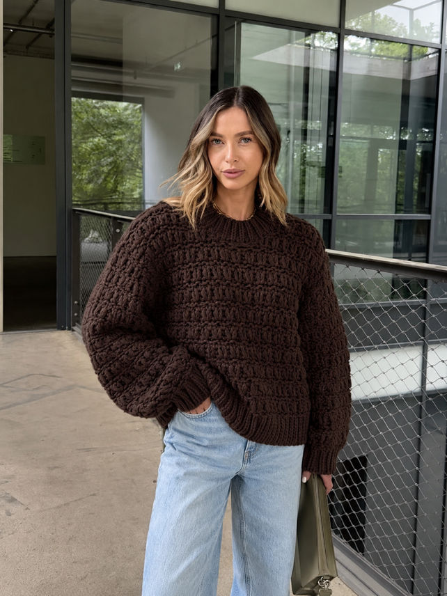 Oversized Openwork Sweater