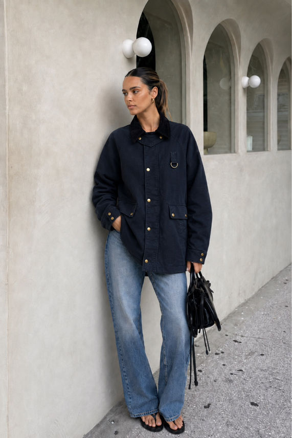 Relaxed Hip-Length Jacket