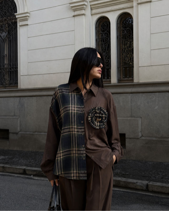Oversize Shirt with Collar