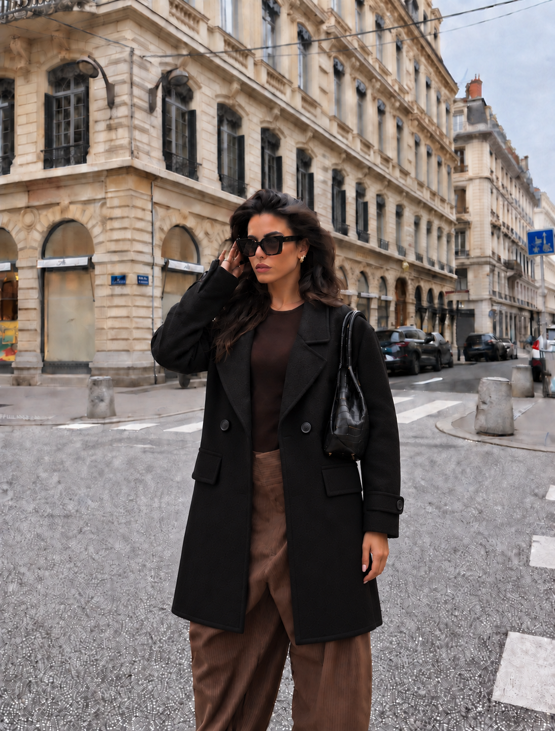 Oversized Notch-Lapel Coat