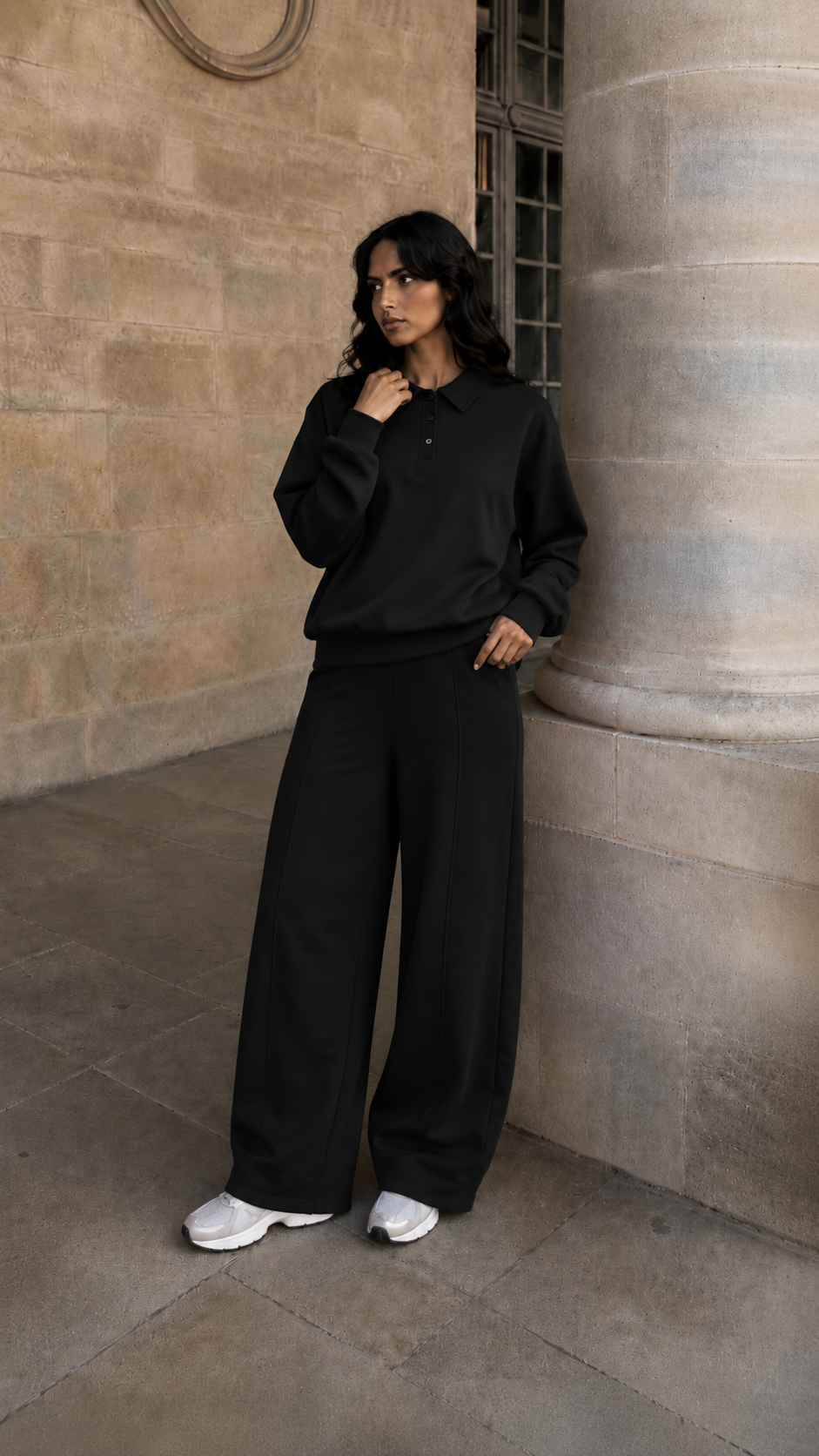 Oversized Polo Sweatshirt