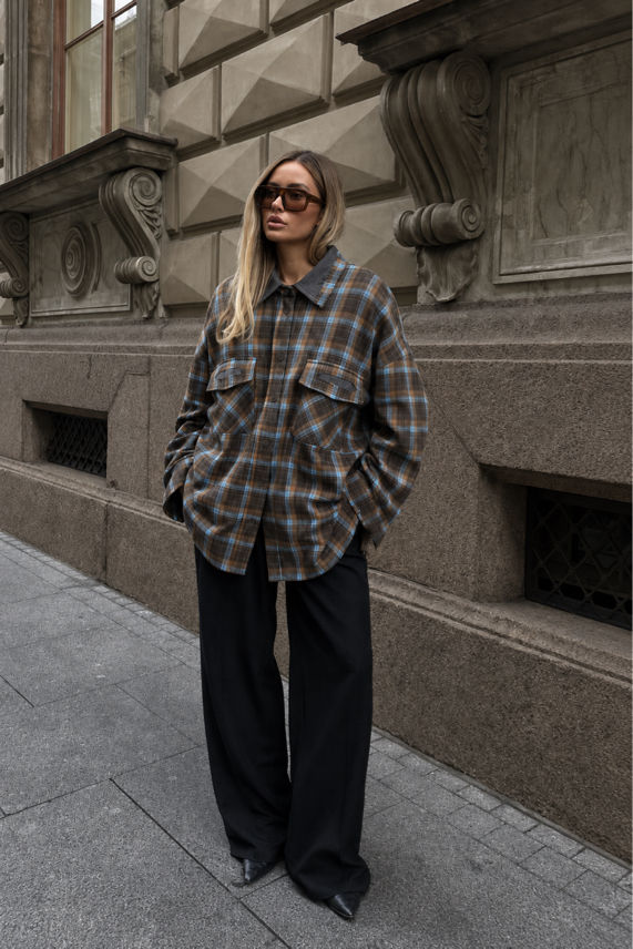Oversized Shirt with Collar