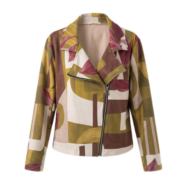 Short Jacket with Asymmetric Zip