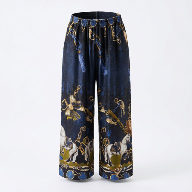 Palazzo Trousers with Drawstring