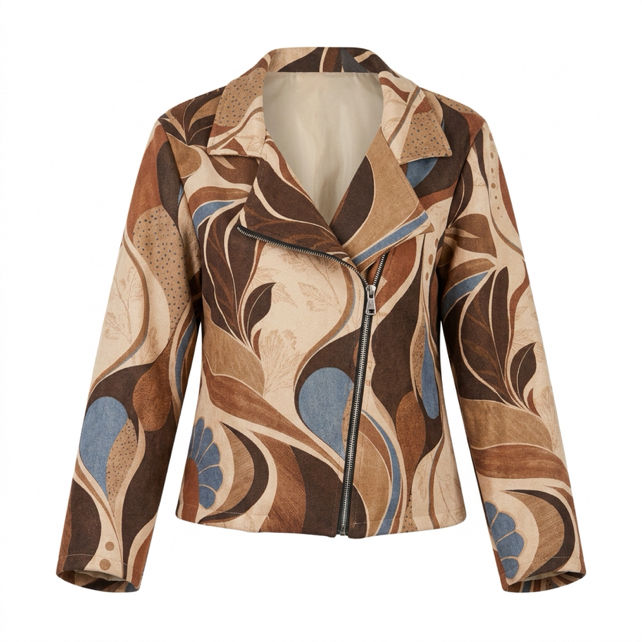 Tailored Short Biker Jacket with Lapels