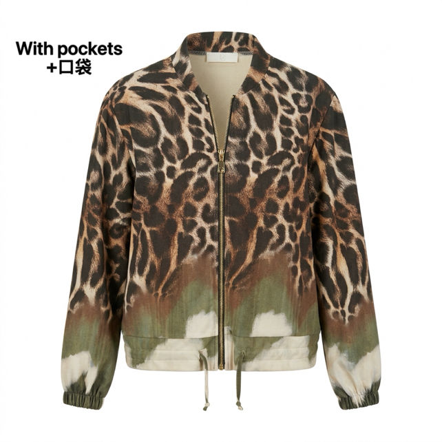 Animal-Print Bomber Jacket