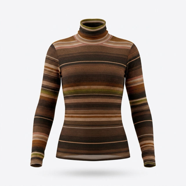 Fitted Turtleneck Top