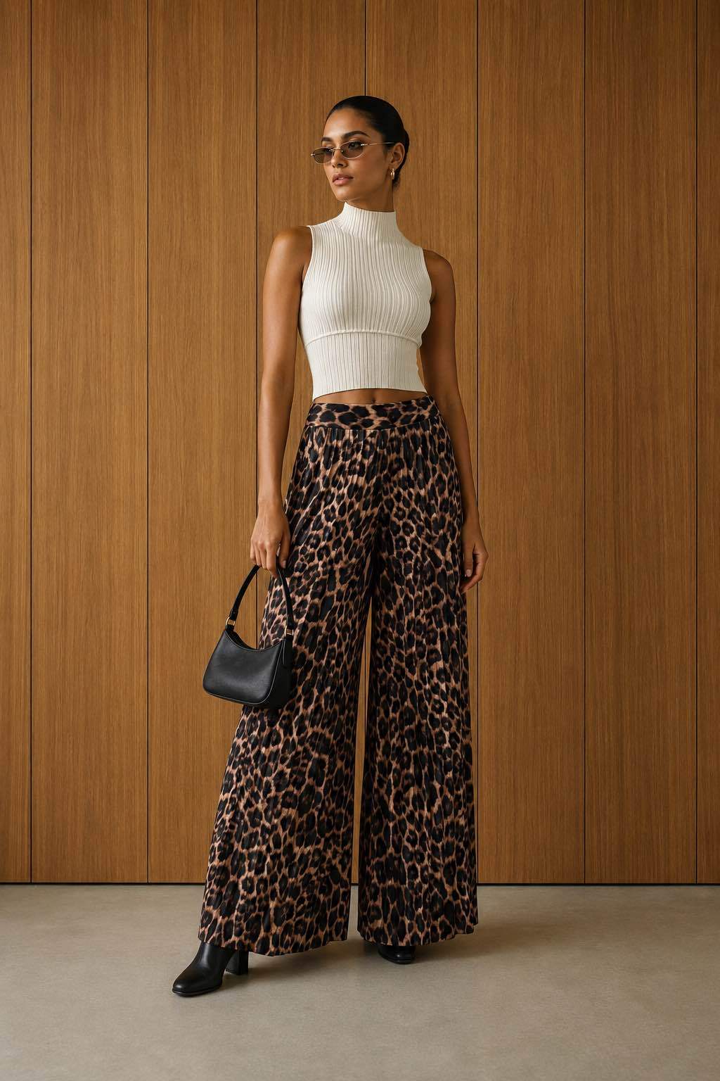 Wide Pleated Trousers
