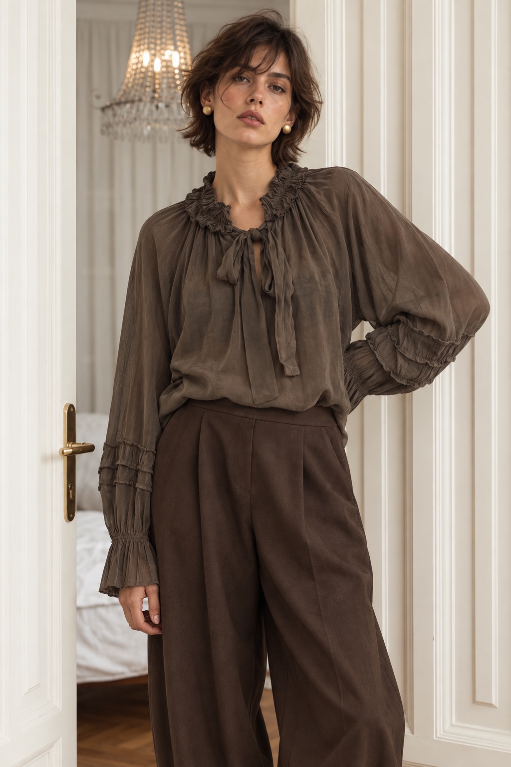 Loose Ruffle Shirt