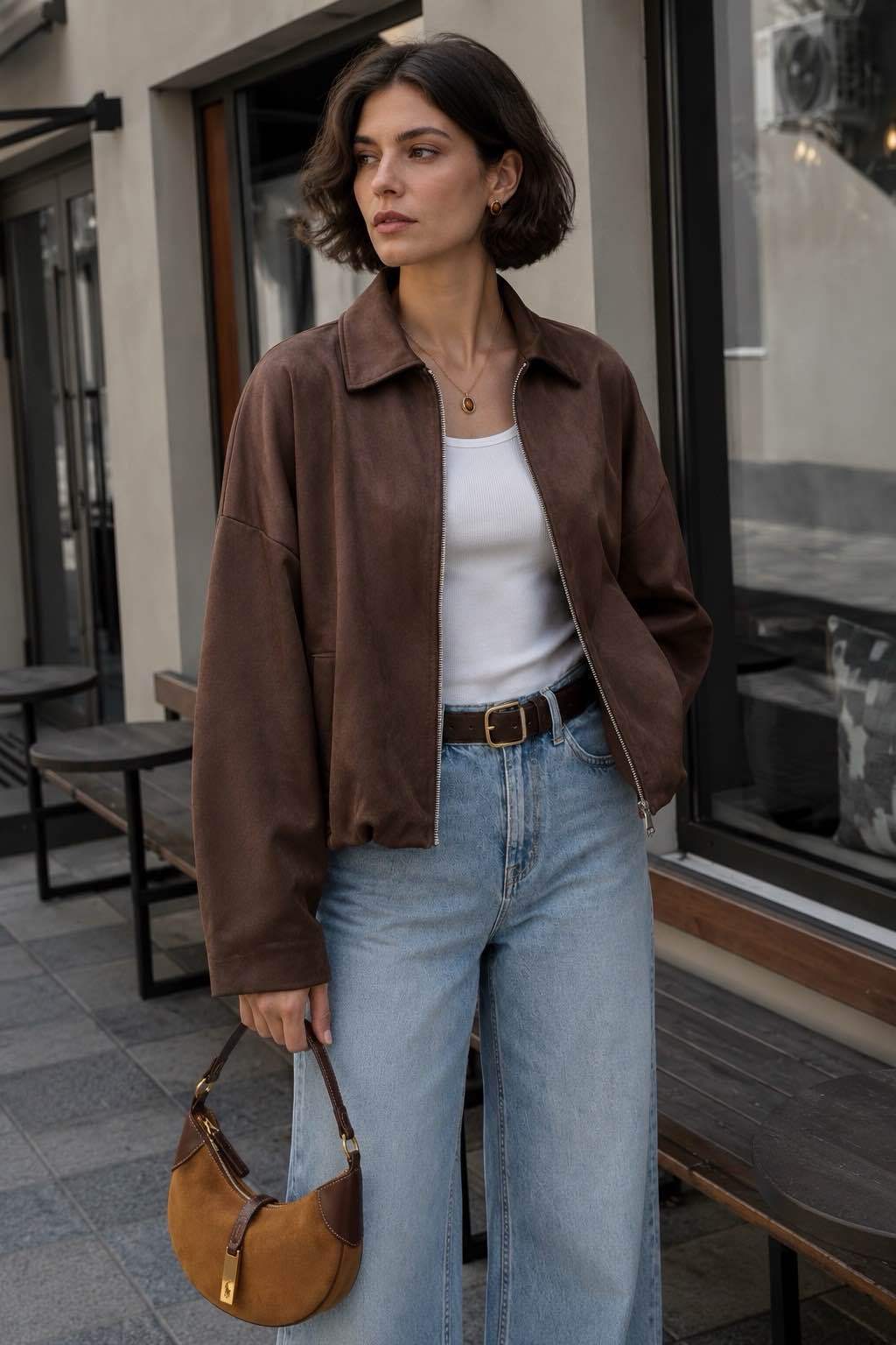Oversize Jacket with Collar
