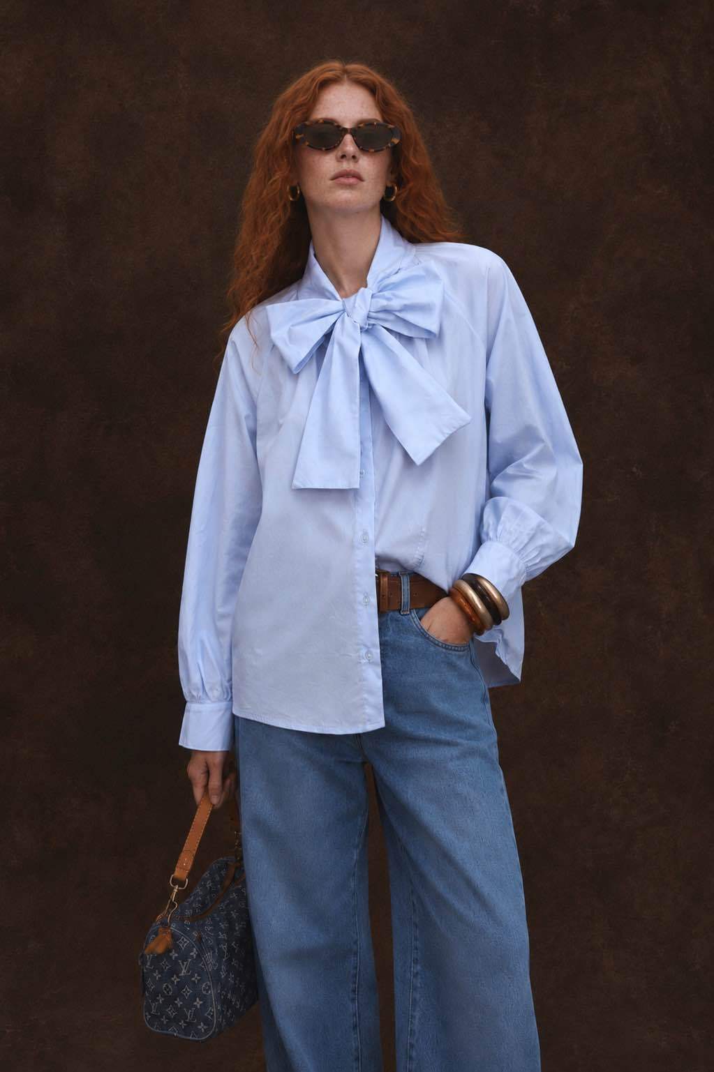 Relaxed Stand-Collar Shirt
