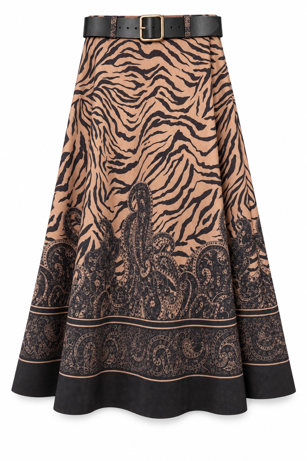 A-Line Maxi Skirt with Belt