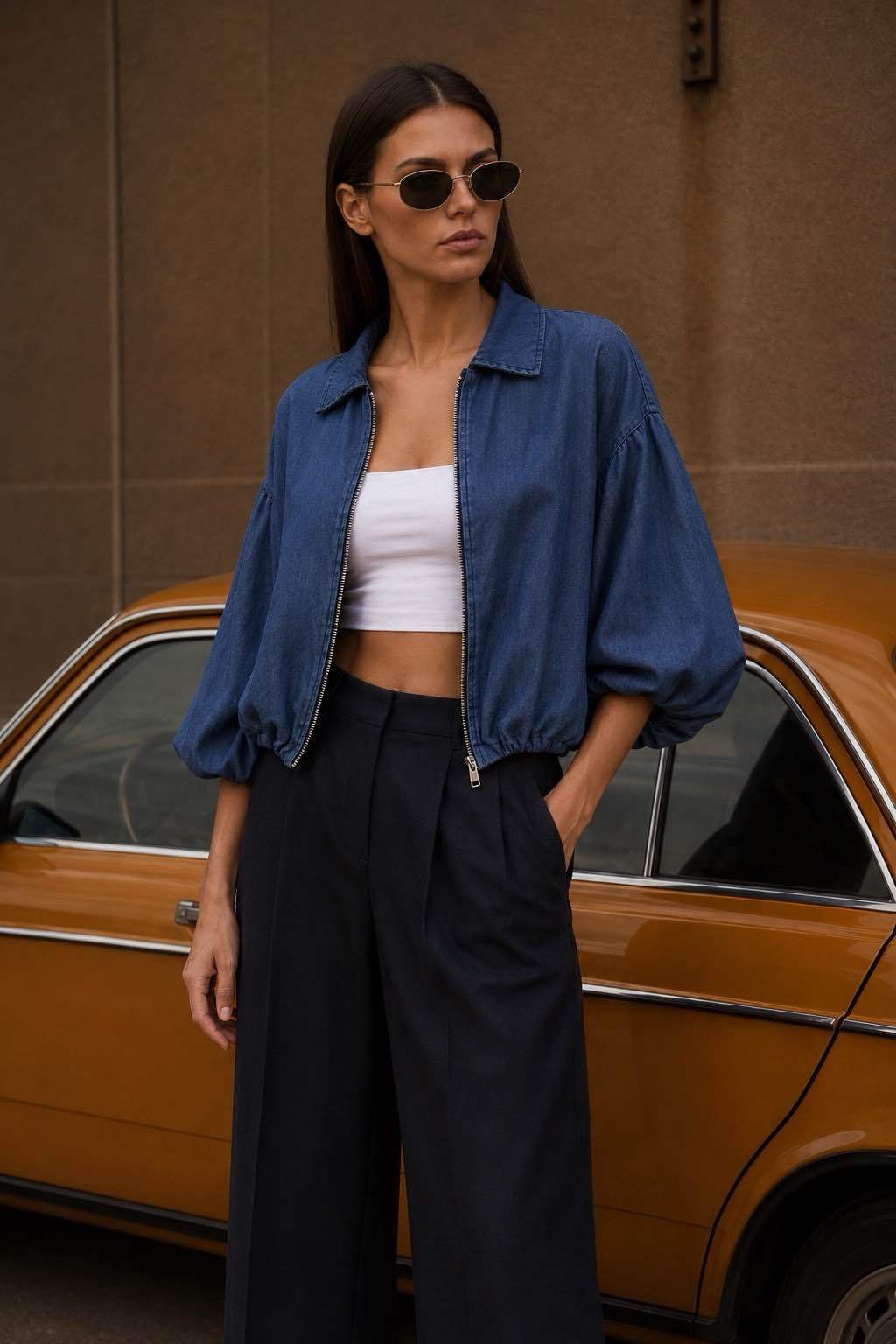 Oversized Jacket with Collar