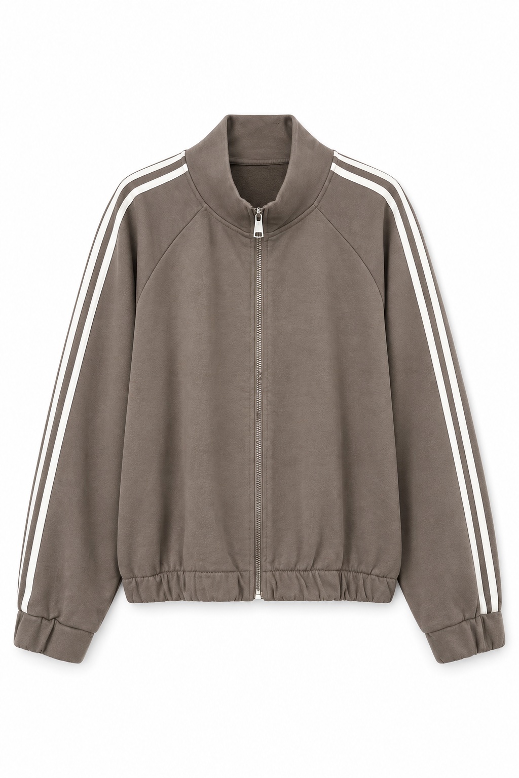 Relaxed Jacket with Stand Collar