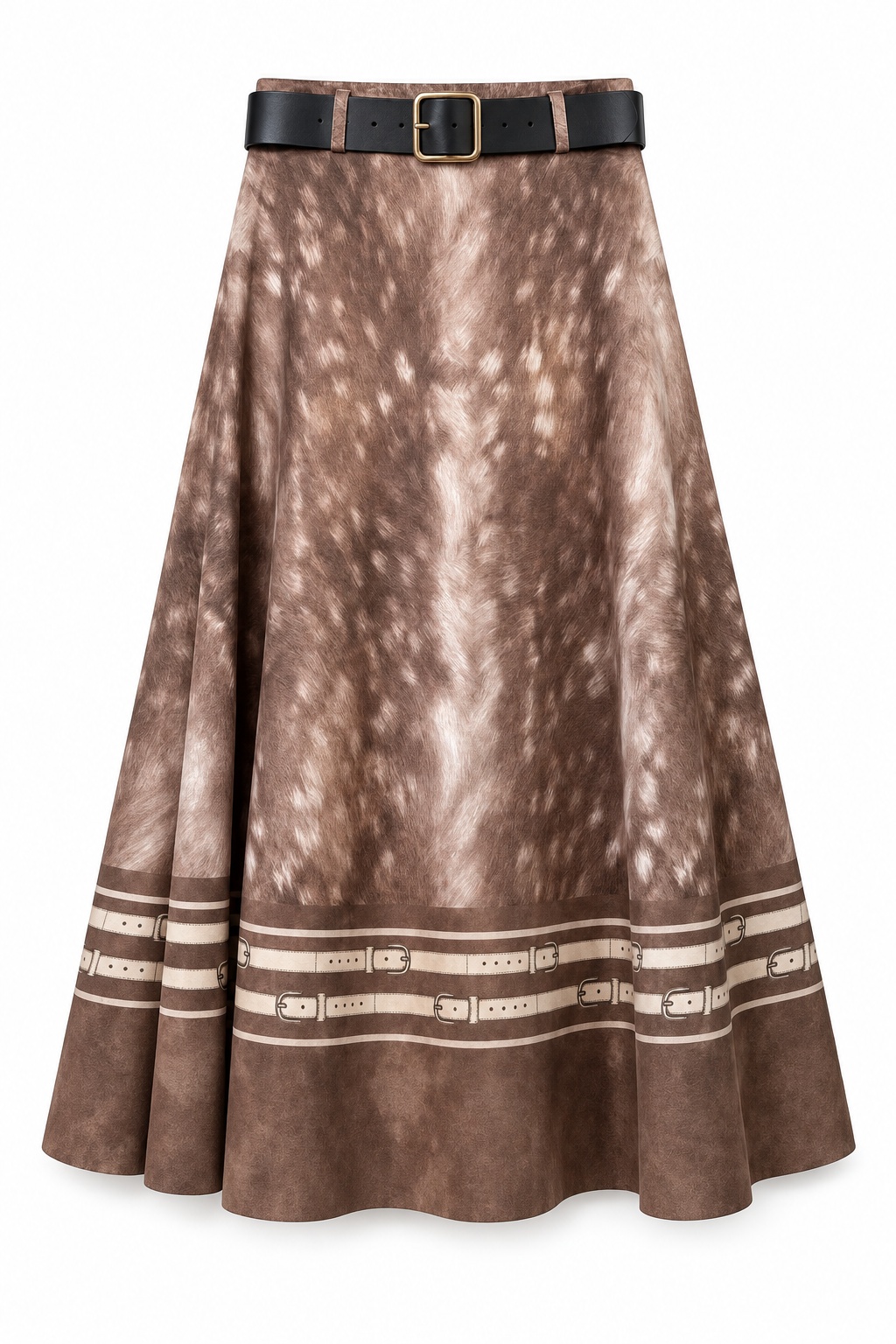 A-line Maxi Skirt with Belt